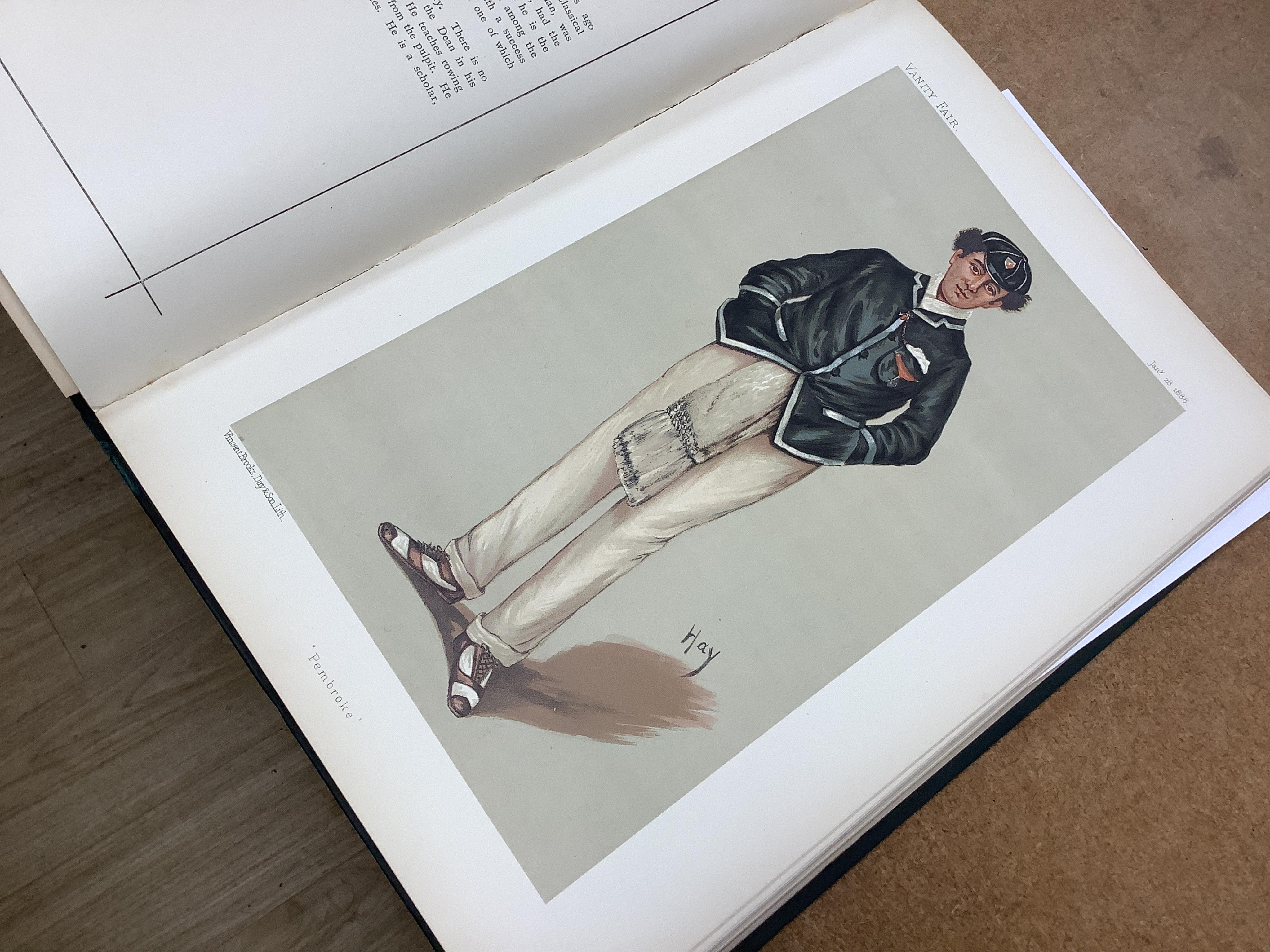 The Vanity Fair Album ... six various vols. (nos.2, 14,15,16,20 and 25). very many coloured lithographed portrait plates; publisher's gilt decorated and lettered cloth, ge., folio. (1869-93)